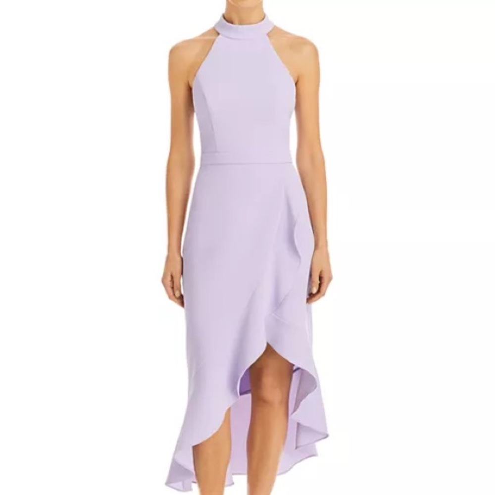This is an Aqua Formal halter and ruffle hem dress/Size 4